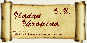 Vladan Ukropina vizit kartica